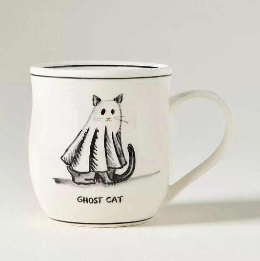 Molly Hatch Stoneware Halloween Cat Mug