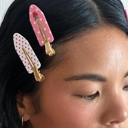 POPSTAR CLIPS IN SWEET BERRY DOT