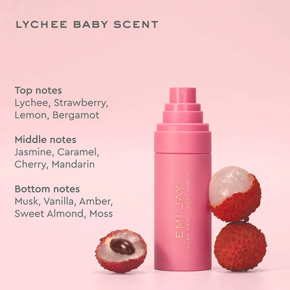 Emi Jay 
Aura Hair & Body Fragrance Mist in Lychee Baby with Lychee, Cherry, & Vanilla