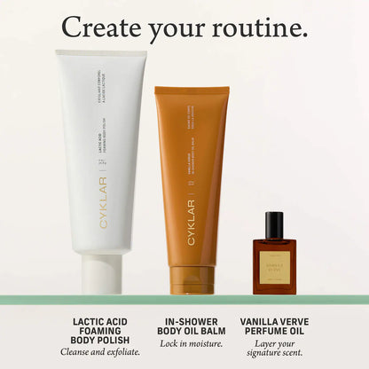 CYKLAR 
Vanilla Verve In-Shower Body Oil Balm with Ceramides