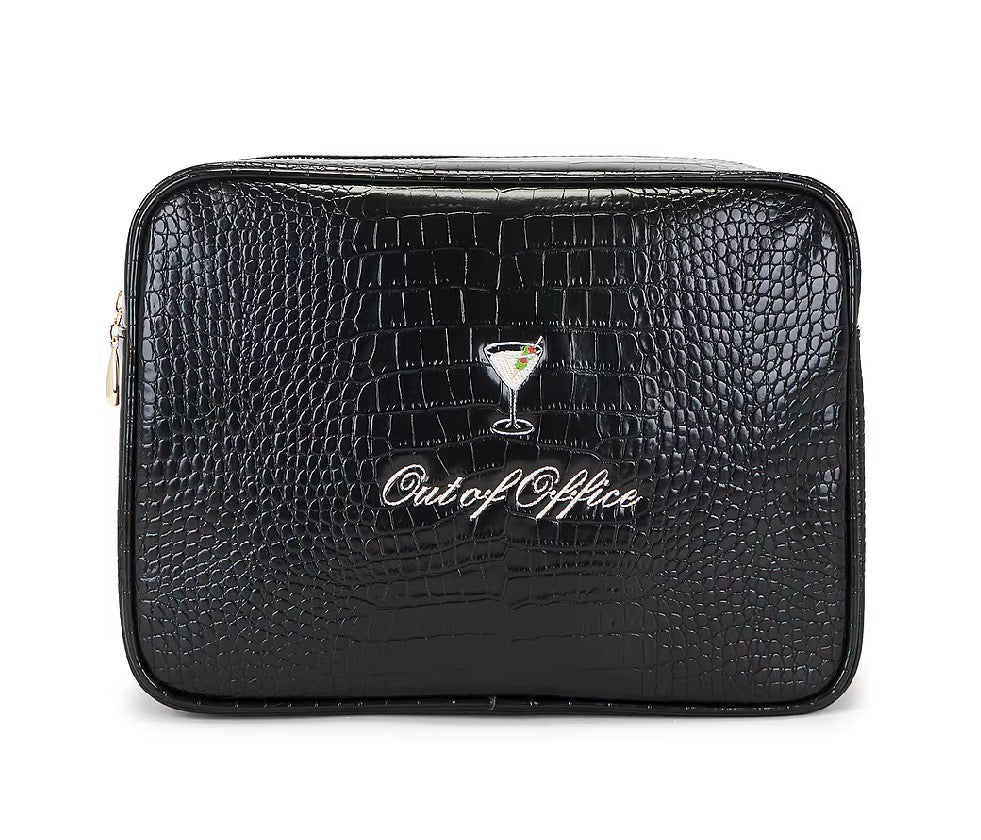 Out Of Office Martini Croc Pouch