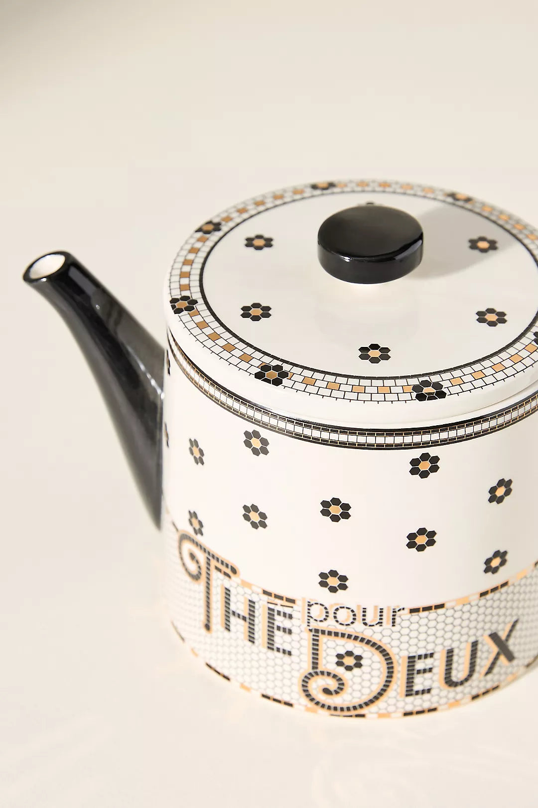 The Bistro Tile Stoneware Teapot