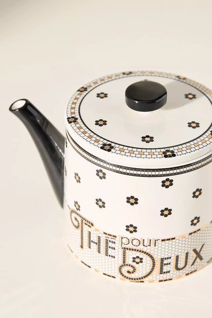 The Bistro Tile Stoneware Teapot
