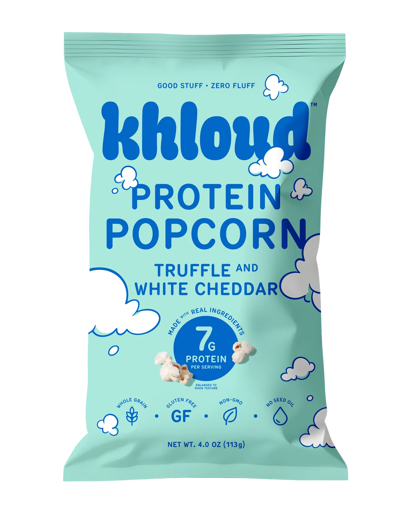 Khloud TRUFFLE AND WHITE CHEDDAR PROTEIN POPCORN