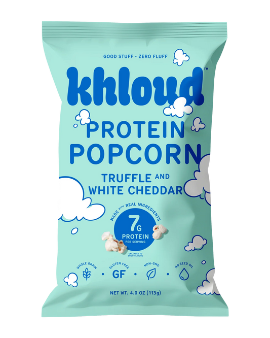 Khloud TRUFFLE AND WHITE CHEDDAR PROTEIN POPCORN