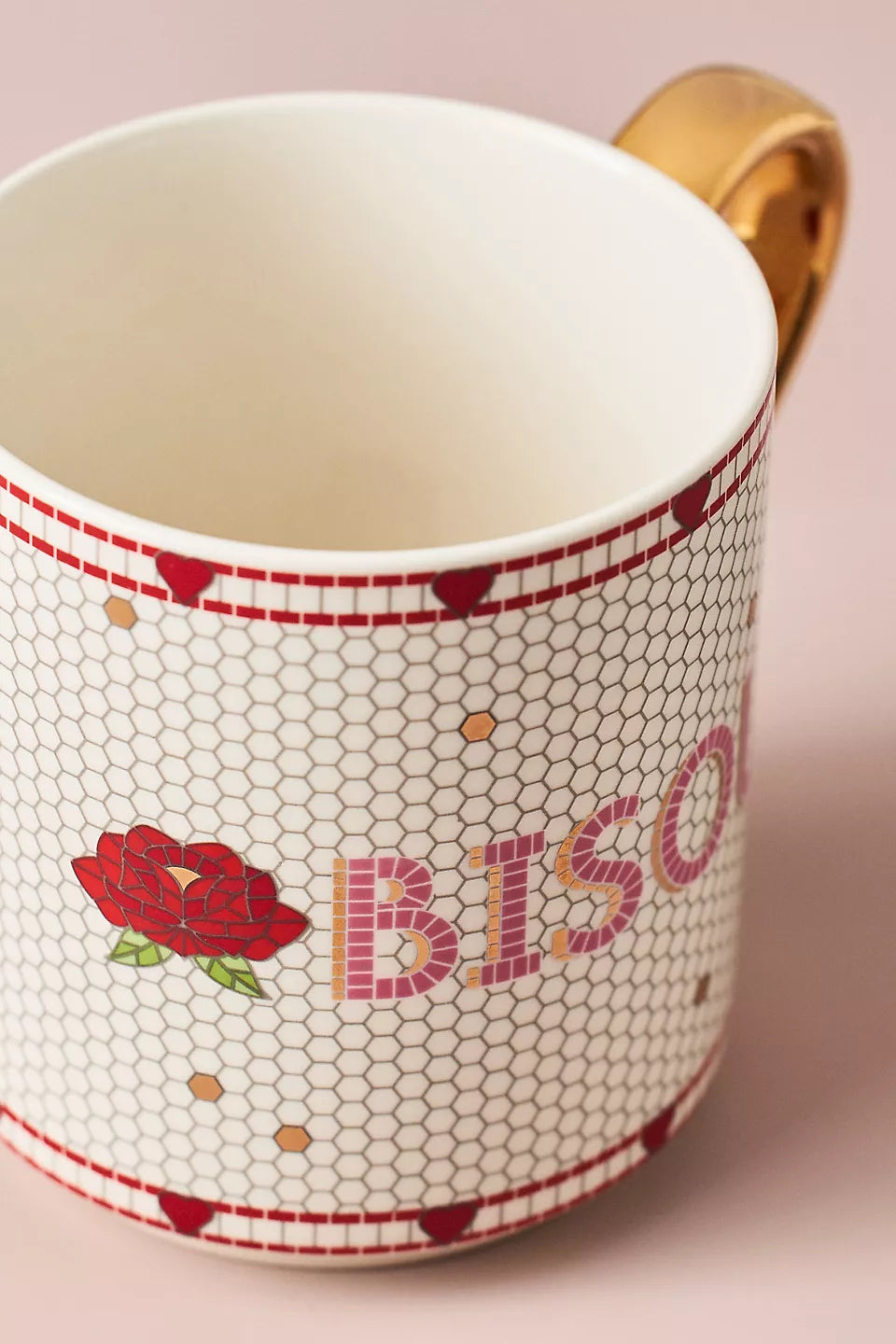The Bistro Tile Stoneware Mug: Valentine's Edition