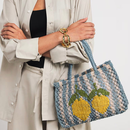 THE JACKSONS
Small Stripe Lemons Tote Bag