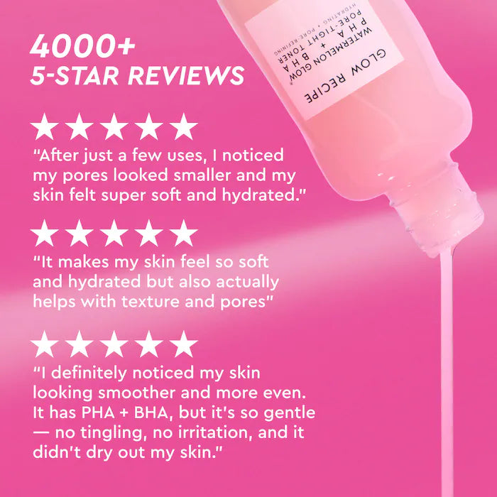 Glow Recipe 
Watermelon Glow PHA + BHA Pore-Tight Toner