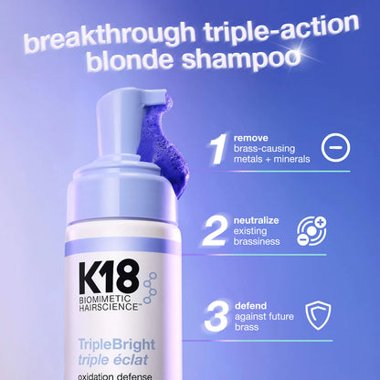 K18 Biomimetic Hairscience 
TripleBright Oxidation Defense Purple Shampoo Foam