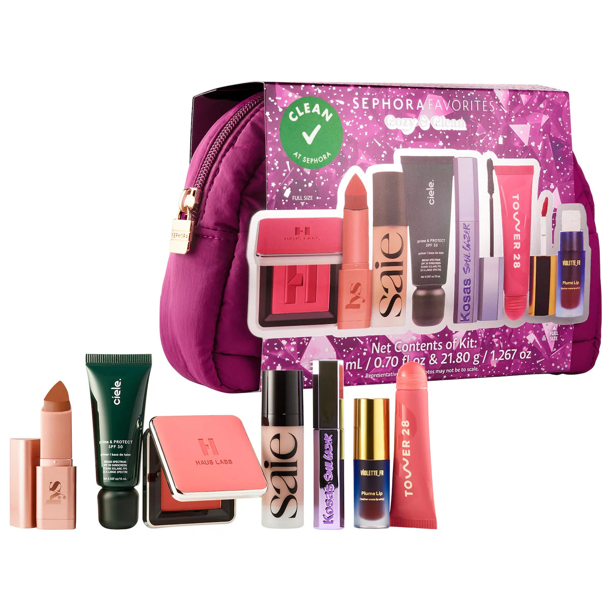 Sephora Favorites 
Cozy & Clean Makeup Value Set