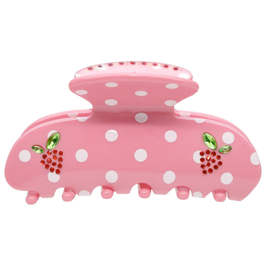 Emi Jay 
Sweetheart Hair Claw Clip in Lychee Berry Dot