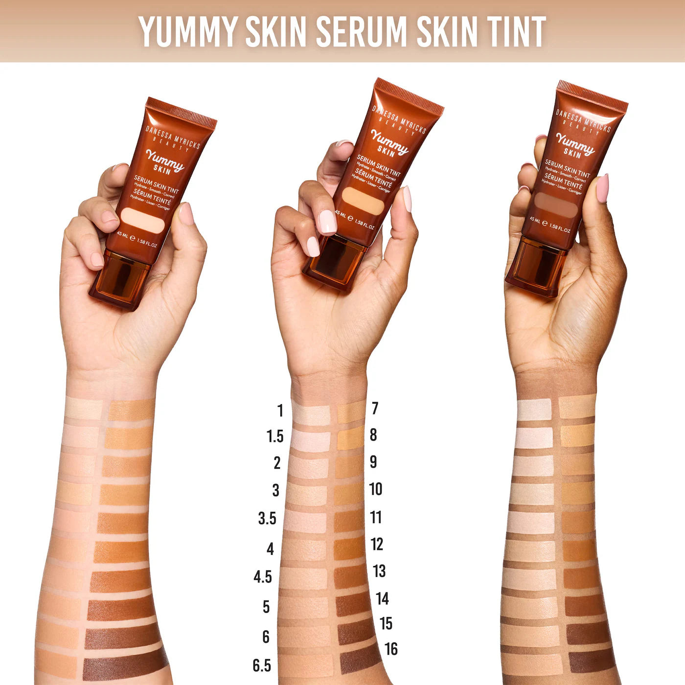 Danessa Myricks Beauty 
Yummy Skin Soothing Serum Skin Tint Foundation with Peptides + Ceramides
