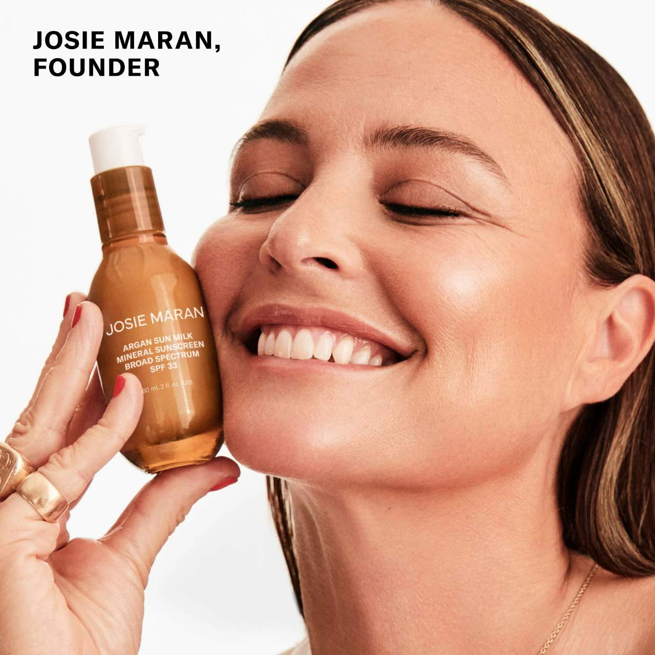 JOSIE MARAN 
Argan Sun Milk Mineral Sunscreen Broad Spectrum SPF 33 Moisturizer