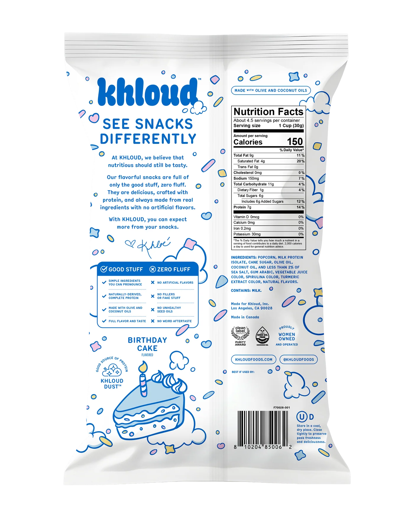 Khloud BIRTHDAY CAKE PROTEIN POPCORN