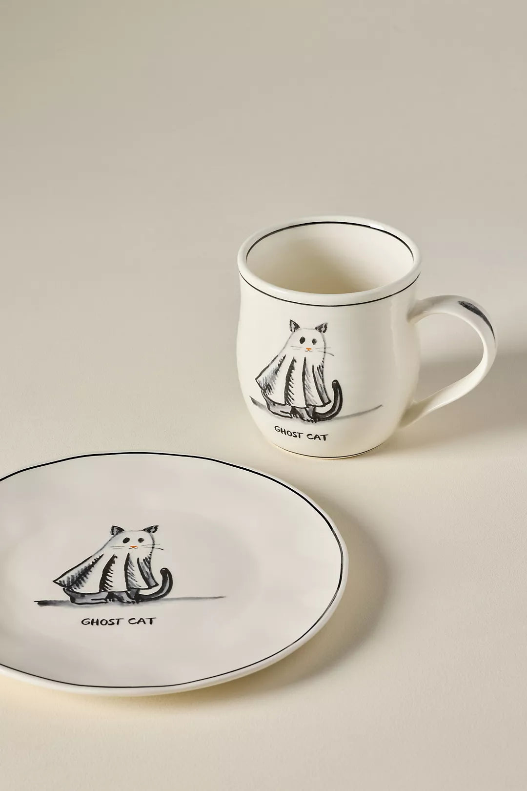 Molly Hatch Stoneware Halloween Cat Mug