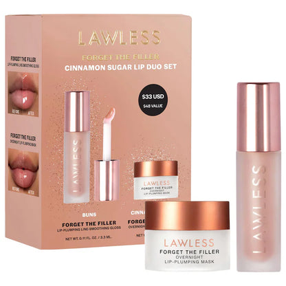 LAWLESS 
Forget the Filler Cinnamon Sugar Lip Duo Gift Set