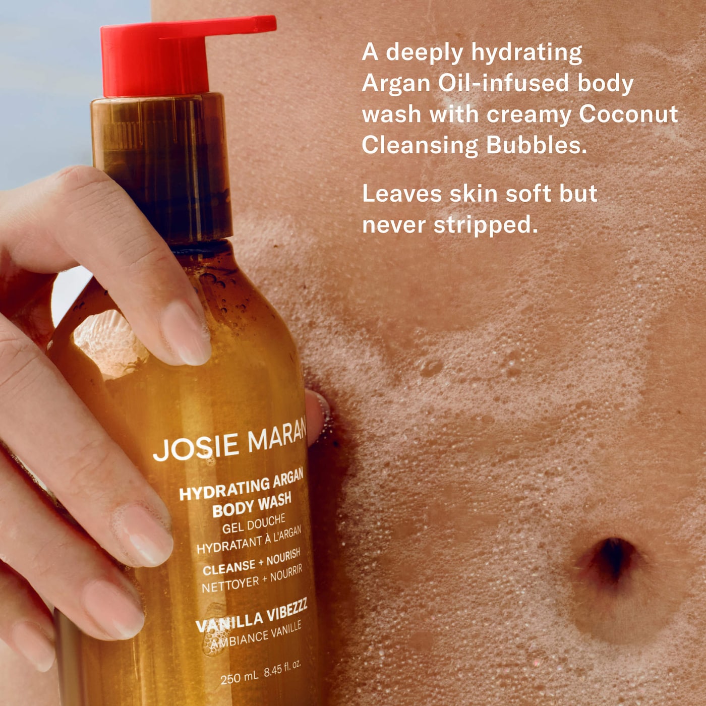JOSIE MARAN 
Hydrating + Cleansing Argan Refillable Body Wash