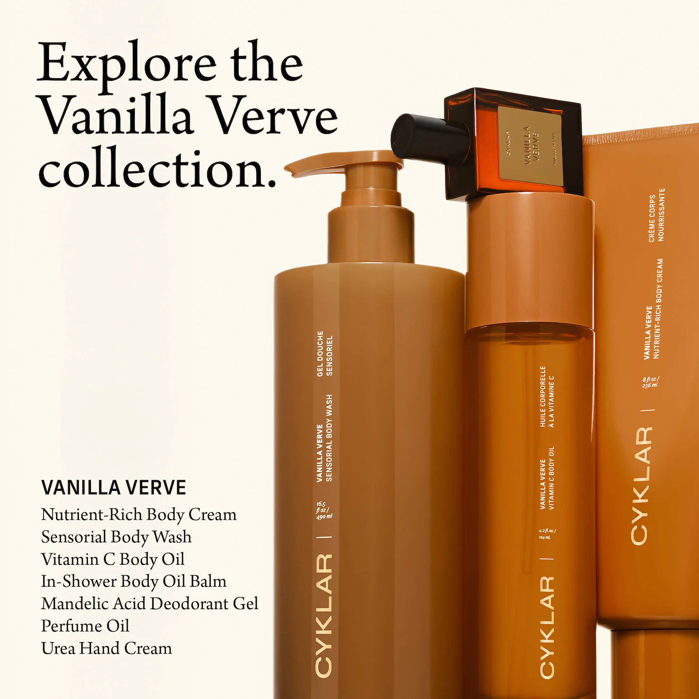 CYKLAR 
Vanilla Verve In-Shower Body Oil Balm with Ceramides
