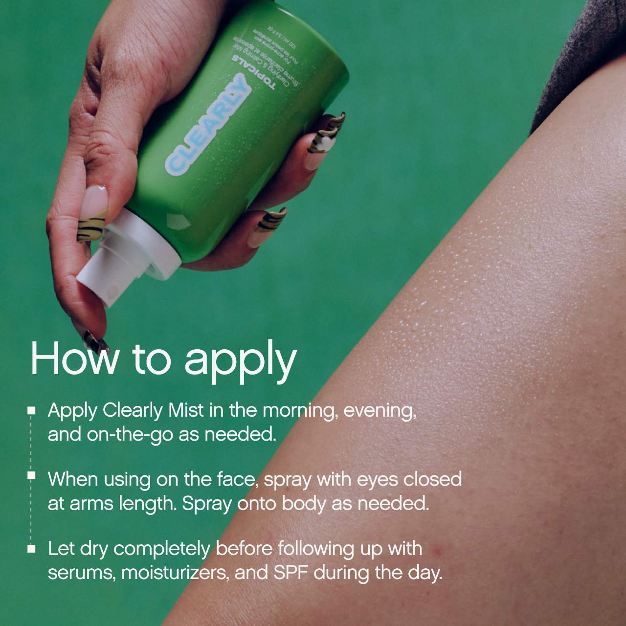 Topicals 
Clearly Clarifying & Calming Mist For Acne-Prone Skin