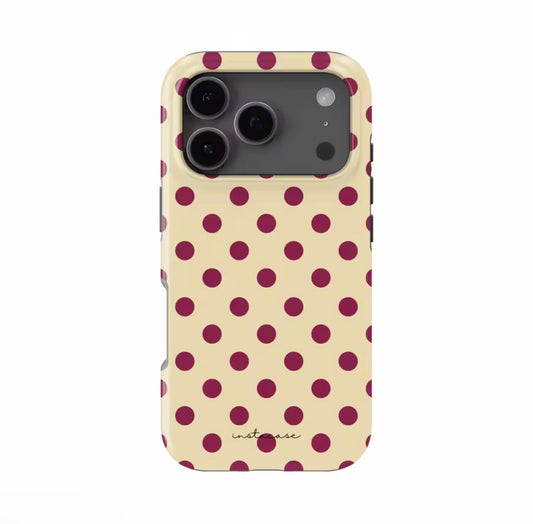 Yellow/Red Polka Dots Phone Case