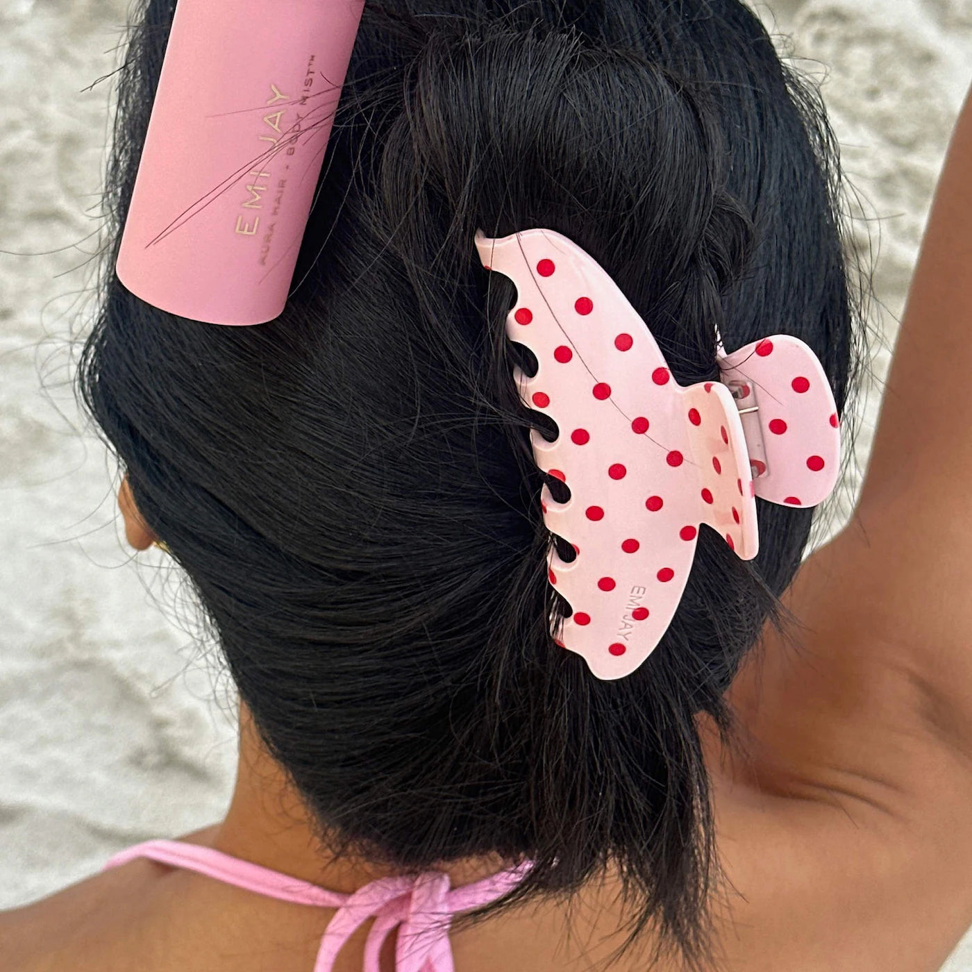 Emi Jay 
Big Effing Clip Hair Claw in Blush Polka Dot