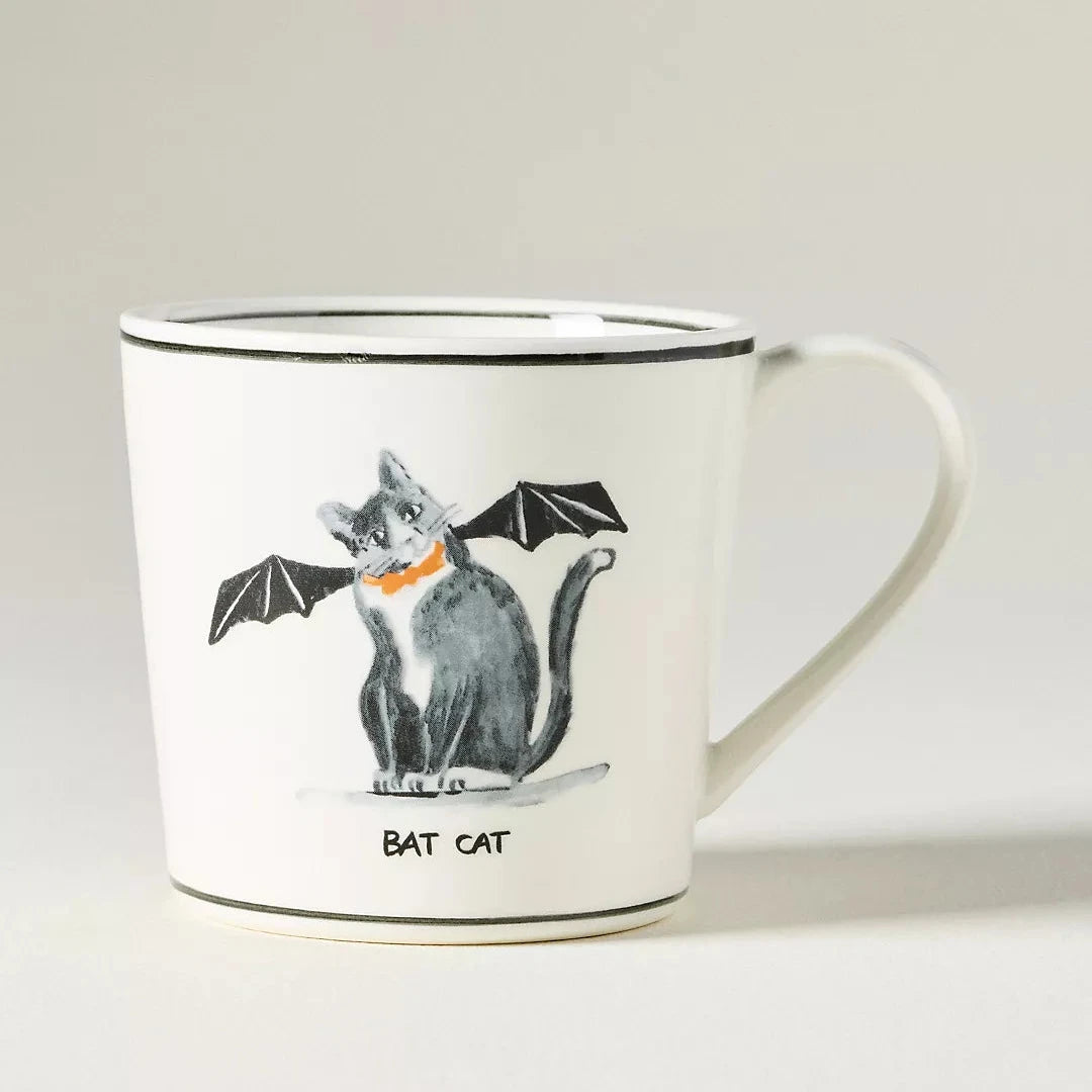 Molly Hatch Stoneware Halloween Cat Mug