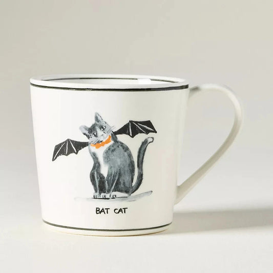 Molly Hatch Stoneware Halloween Cat Mug