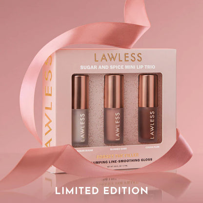 LAWLESS 
Mini Forget the Filler Sugar and Spice Lip Trio Gift Set