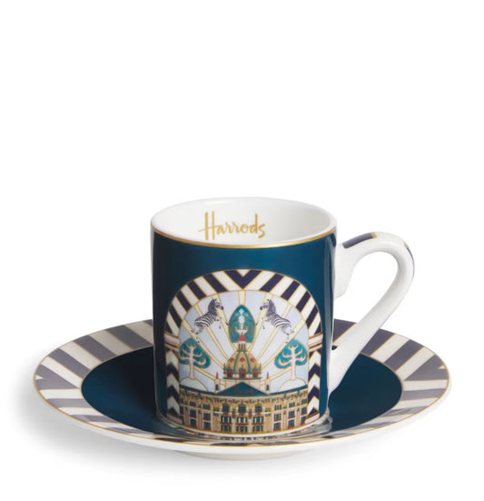 HARRODS
Bone China Enchanted Emporium Building Espresso Cup and Saucer