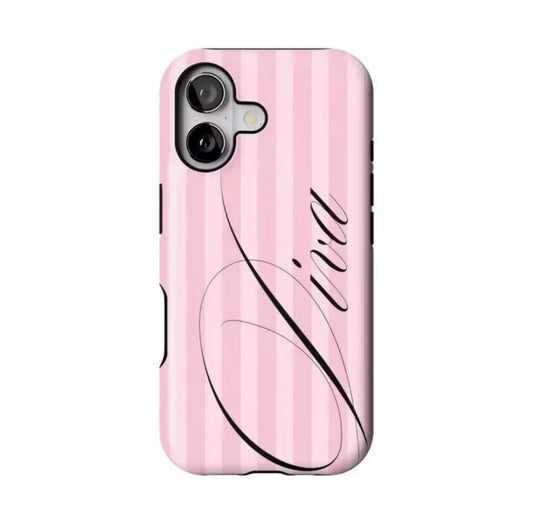 Diva pink stripes Phone case