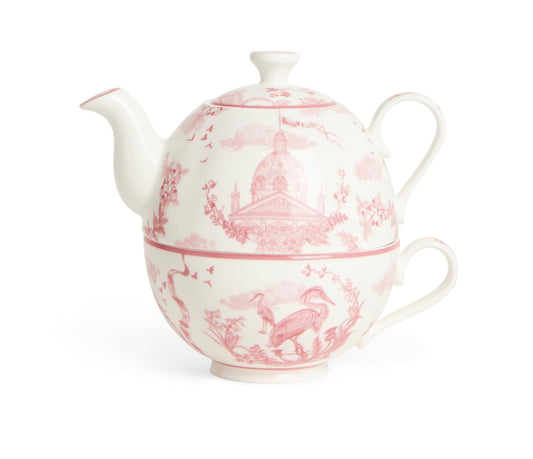 HARRODS
Bone China Toile Tea for One Set