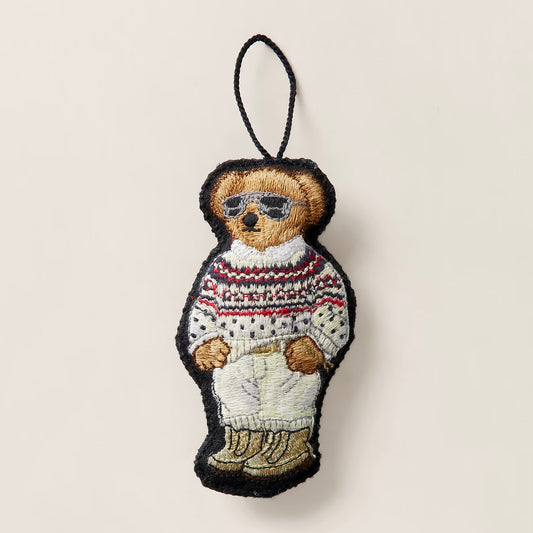 Fair Isle Polo Bear Ornament