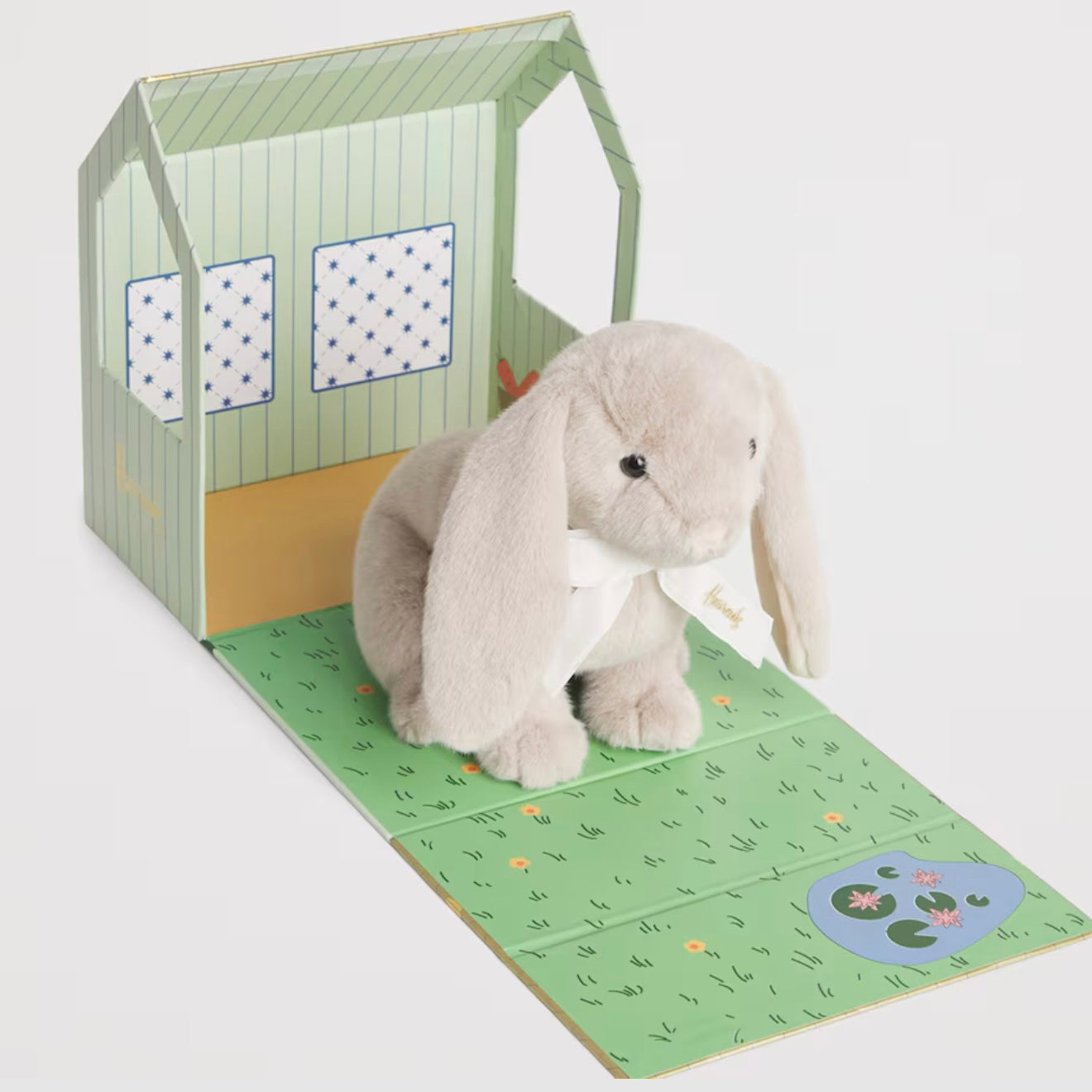 HARRODS Rabbit In A Hutch Soft Toy