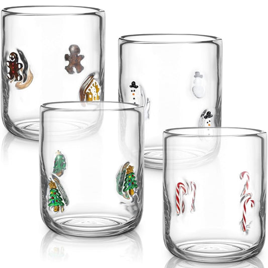 4 Pcs winter glasses cup set