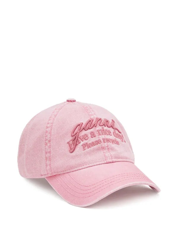 GANNI
bow-embroidered baseball cap
