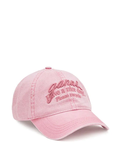 GANNI
bow-embroidered baseball cap