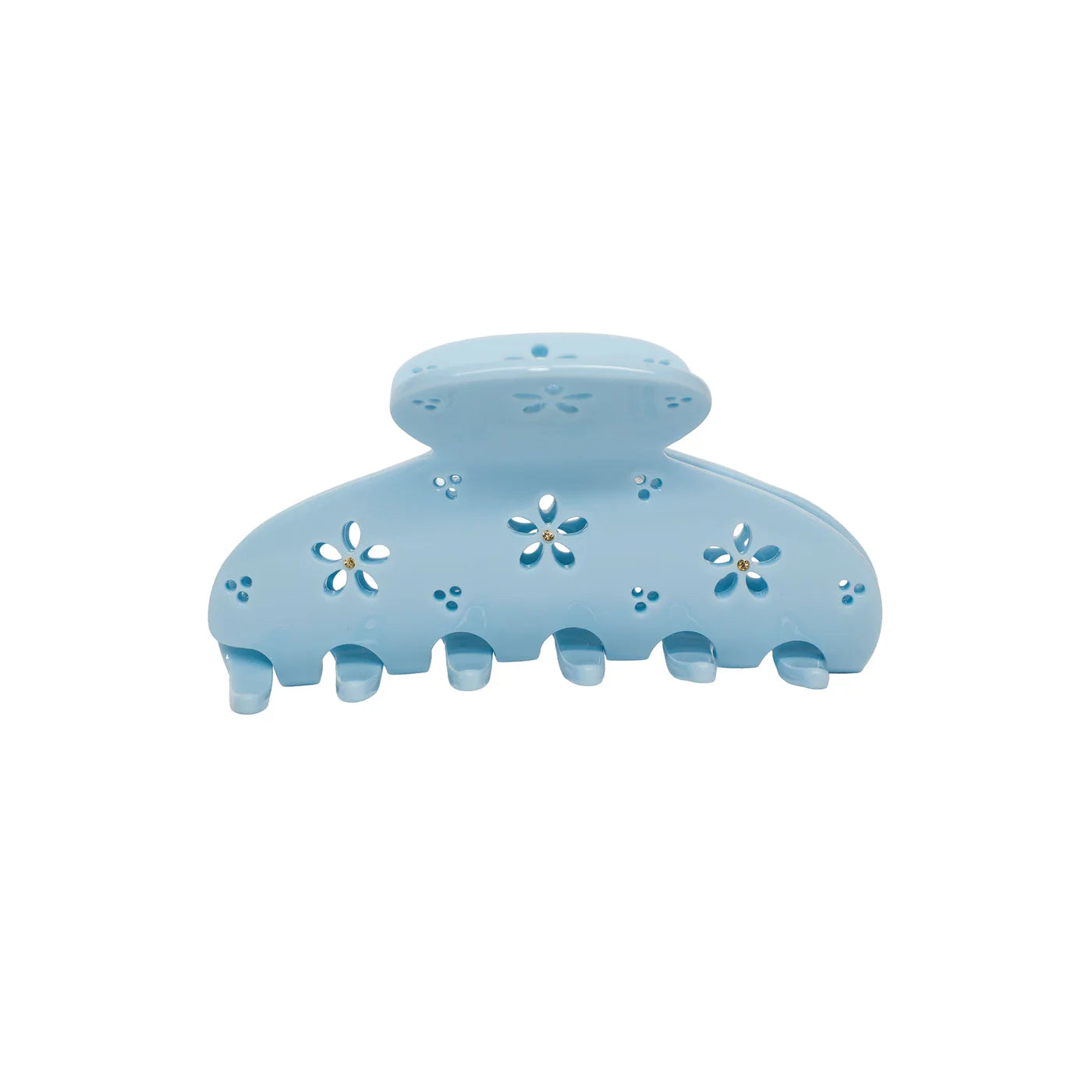 LIL EFFING CLIP IN BLUE PETAL EYELET