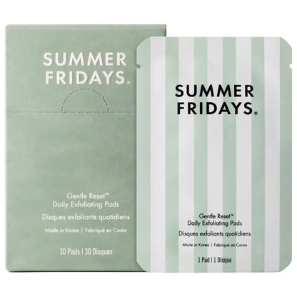 Summer Fridays 
Gentle Reset Daily Exfoliating Pads to Smooth + Minimize Pores with AHAs