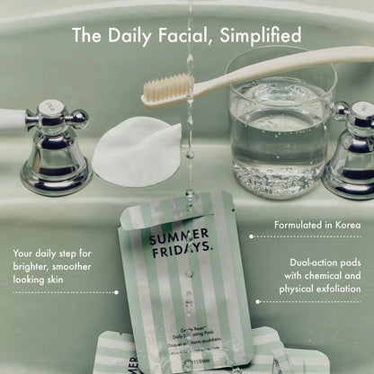 Summer Fridays 
Gentle Reset Daily Exfoliating Pads to Smooth + Minimize Pores with AHAs
