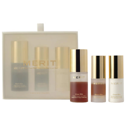MERIT 
Mini Great Skin Skincare Essentials Gift Set