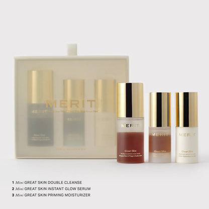 MERIT 
Mini Great Skin Skincare Essentials Gift Set