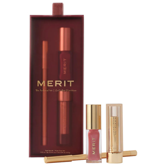 MERIT  The Archival Lip Essentials Gift Set (pre-order)