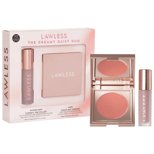 LAWLESS 
The Dreamy Daisy Lip-Plumping Gloss and Cream Blush Set