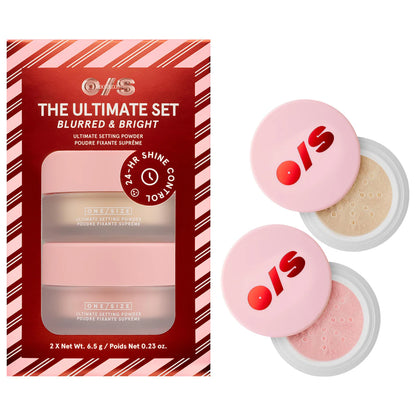 ONE/SIZE by Patrick Starrr 
Ultimate Blurring Setting Powder Blurred & Bright Travel Duo