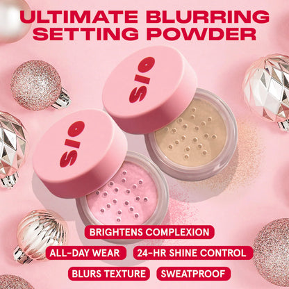 ONE/SIZE by Patrick Starrr 
Ultimate Blurring Setting Powder Blurred & Bright Travel Duo