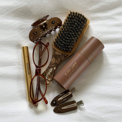 Emi Jay 
Mini Boar Bristle Smoothing Hair Brush in Toasted Sugar