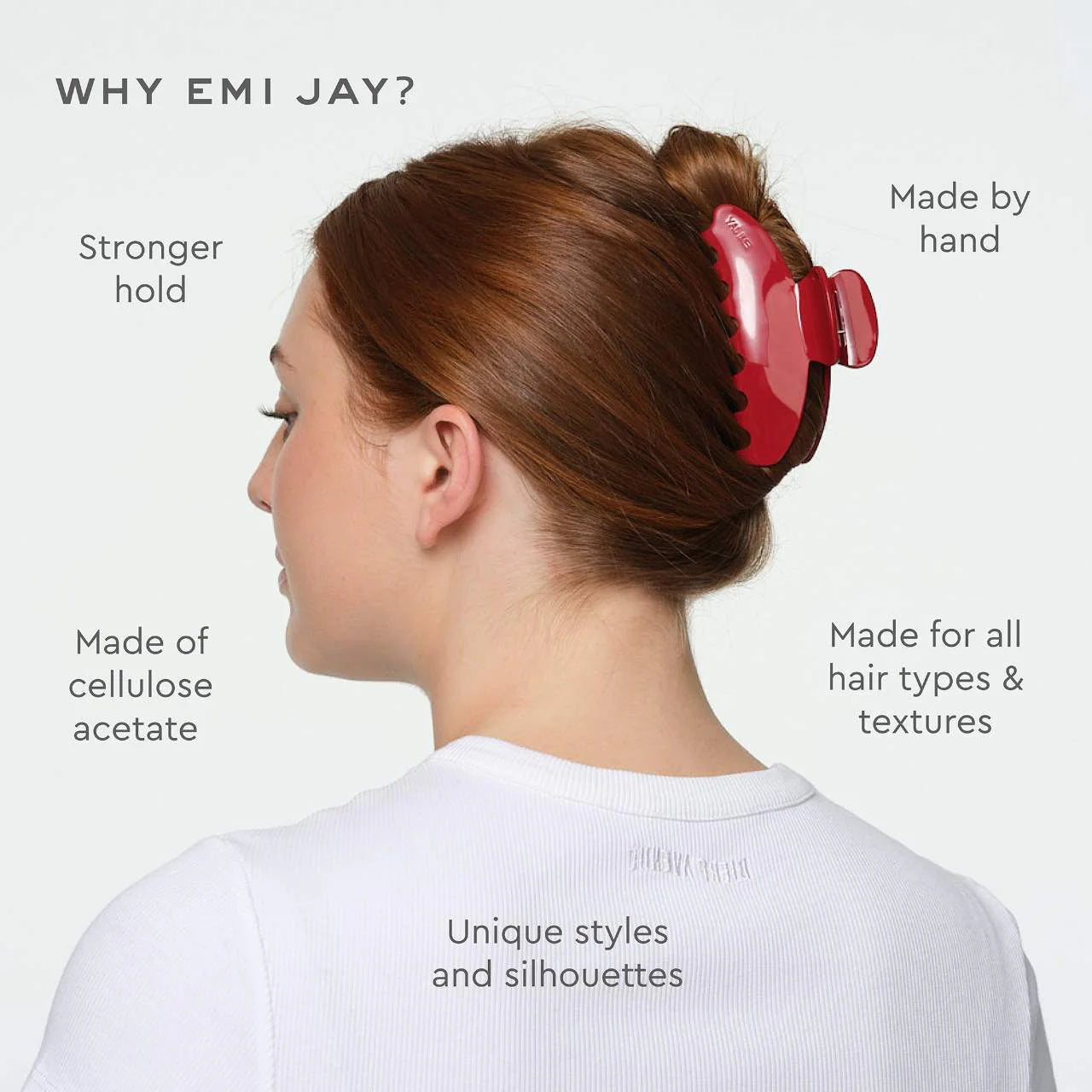 Emi Jay 
Big Effing Clip® Hair Claw in Cherry Kiss