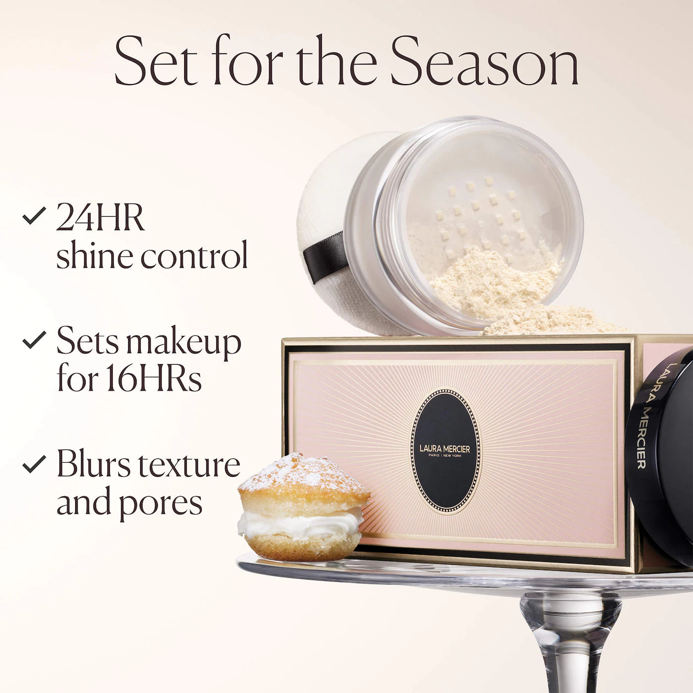 Laura Mercier 
Indulgent Icons Translucent Loose Powder & Velour Puff Duo Gift Set