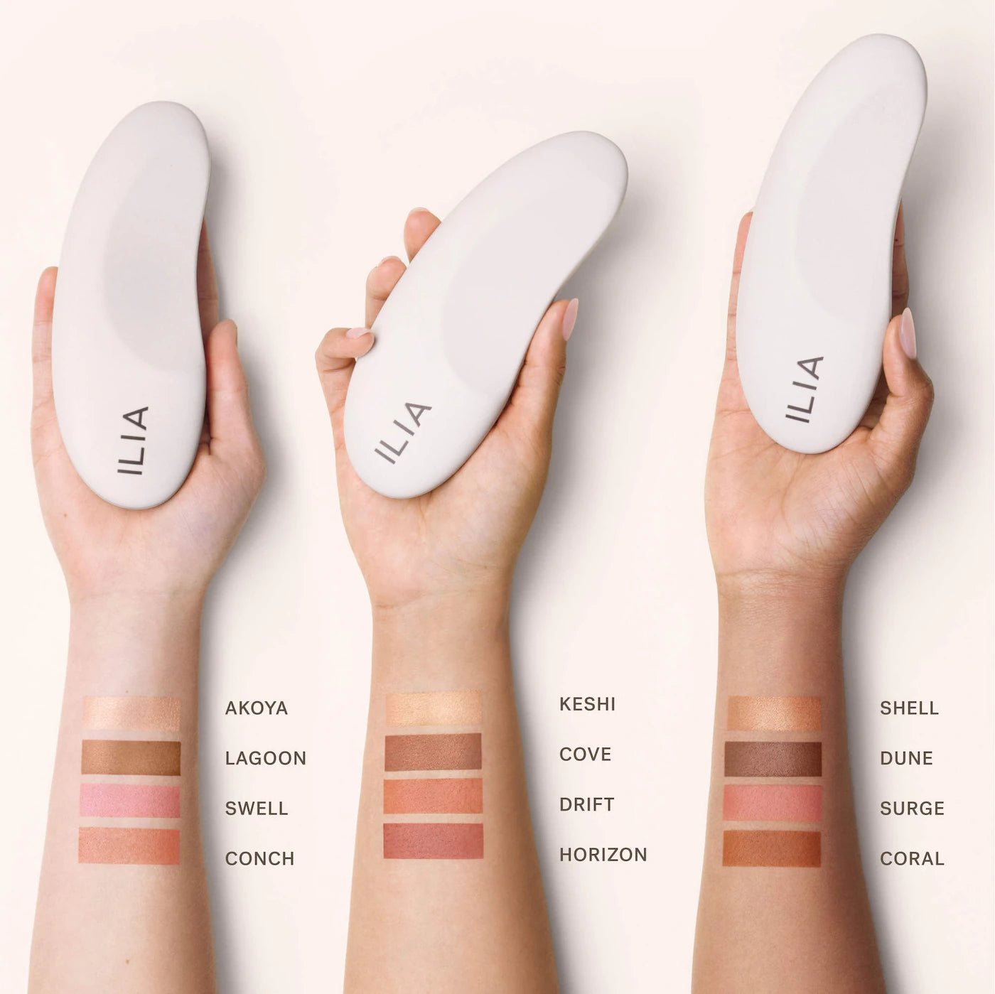 ILIA 
The Ethereal Baked Face Palette - Long-Wear Bronzer, Highlighter & Blush