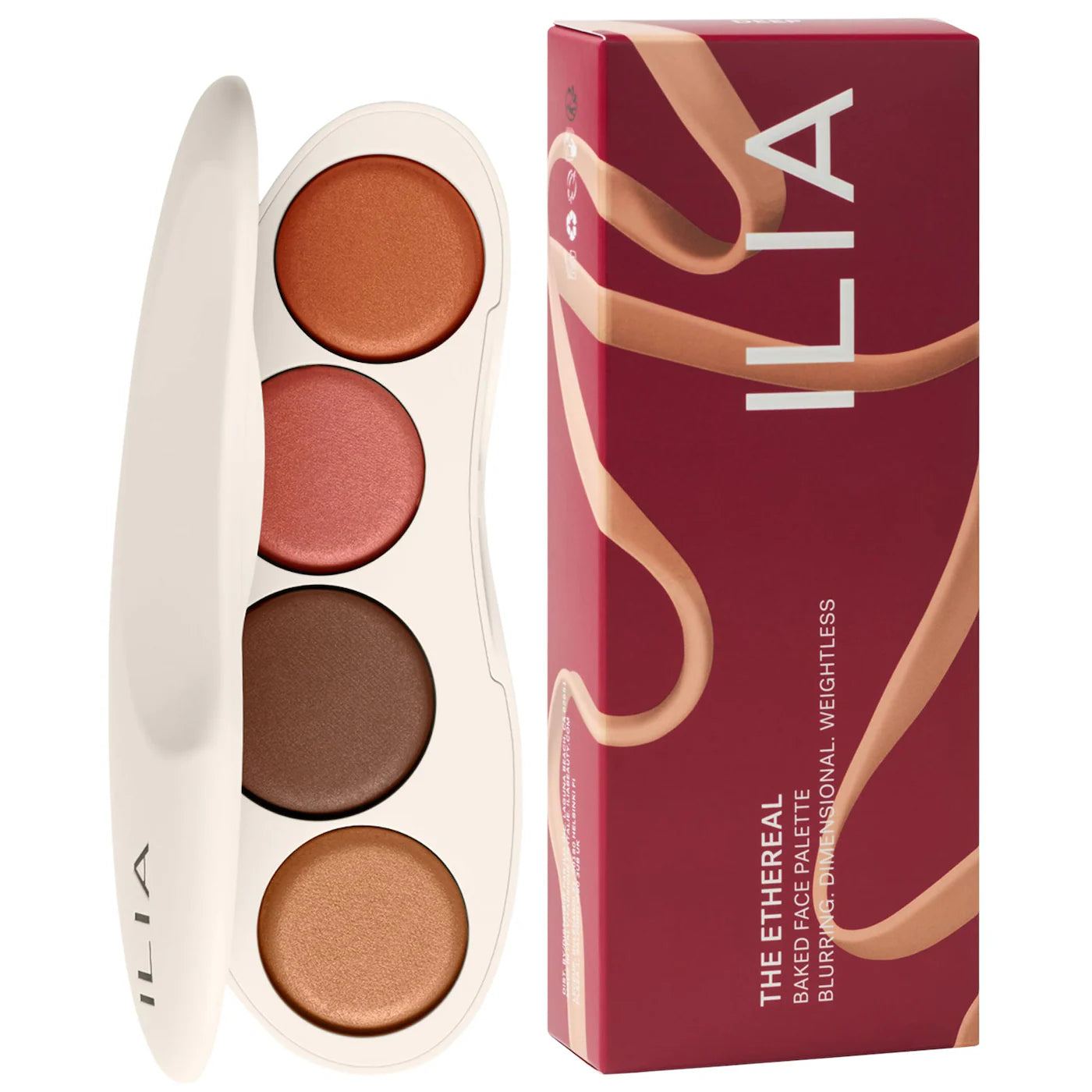 ILIA 
The Ethereal Baked Face Palette - Long-Wear Bronzer, Highlighter & Blush